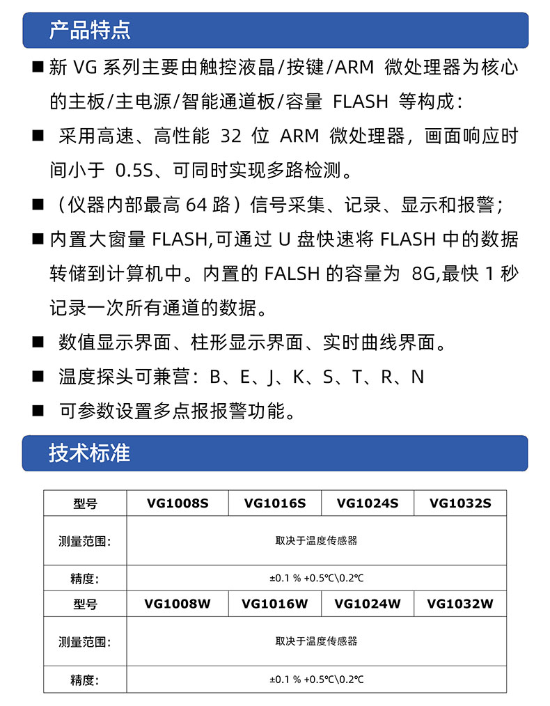 威格多路溫度測(cè)量?jī)x 溫升測(cè)試儀(VG1016W)廠家直銷(xiāo)，品質(zhì)保障插圖2